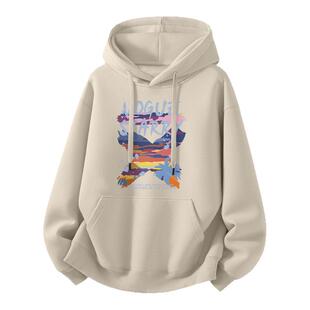 Jeep吉普加绒连帽卫衣男款2026春季新款美式休闲外套长袖加厚衣服