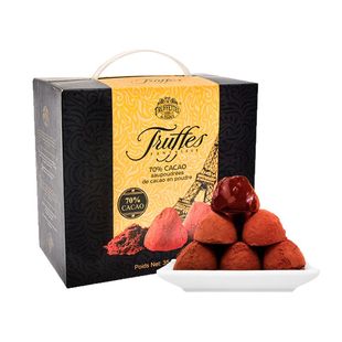 法国进口乔慕truffles黑松露巧克力70%纯可可脂黑巧年货礼盒礼物