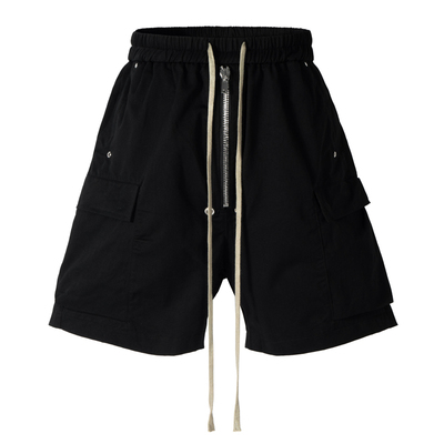 潮牌拉链多口袋工装短裤五分裤