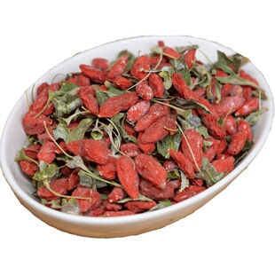 来自于新疆精河的带叶头茬红枸杞子宁夏中宁枸杞叶子茶男肾500克