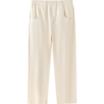 英氏孕妇牛仔裤子2026春秋季新款无托腹白色阔腿裤春款孕期直筒裤