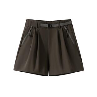 班尼路美式速干工装短裤女2026夏季新款轻薄透气宽松阔腿运动裤N