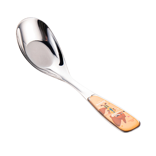 疯狂动物城儿童勺子食品级不锈钢朱迪尼克迪士尼卡通304元宝勺子