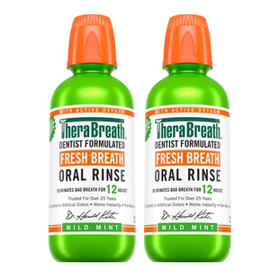【2瓶任选】TheraBreath凯斯博士美国漱口水除菌双重充氧口气涑