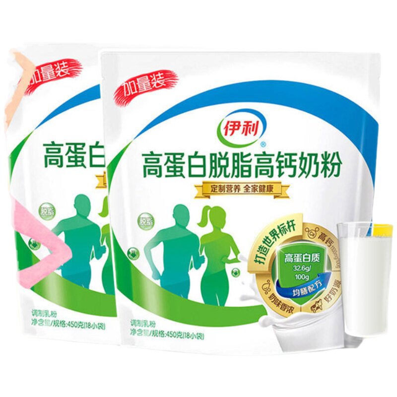 伊利高蛋白脱脂高钙奶粉无蔗糖