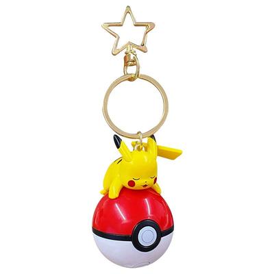 正版宝可梦皮卡丘精灵球钥匙挂件