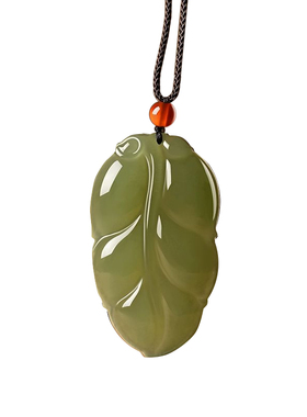 【已祝福】和田玉金枝玉叶吊坠