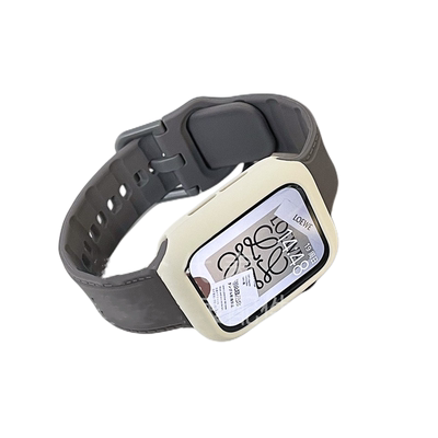 硅胶撞色运动硅胶表带送表壳贴膜