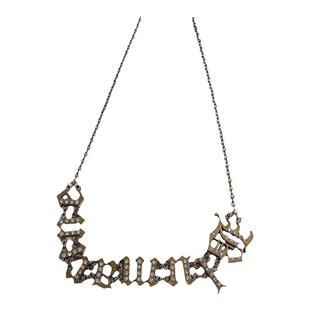 小众设计师款复古做旧金字母腰链女2024新款爆款辣妹朋克闪钻腰带