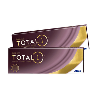 海外版爱尔康水梯度近视隐形眼镜透氧日抛硅水凝胶透明30片装*2盒