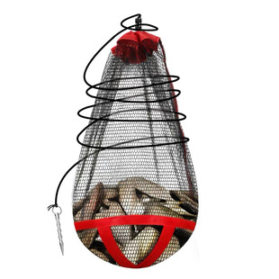 便携鱼护野钓束口谷麦鱼护网兜加密网眼溪流鱼护迷你鱼护网装鱼网