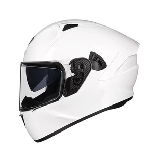 艾狮摩托车头盔男士双镜片带蓝牙耳机3c认证机车全盔骑行四季防雾