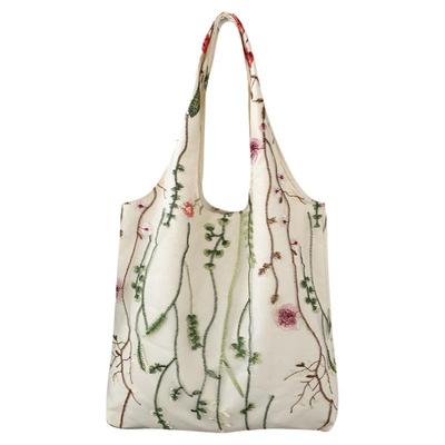 刺绣帆布包沙滩包学生上课书包