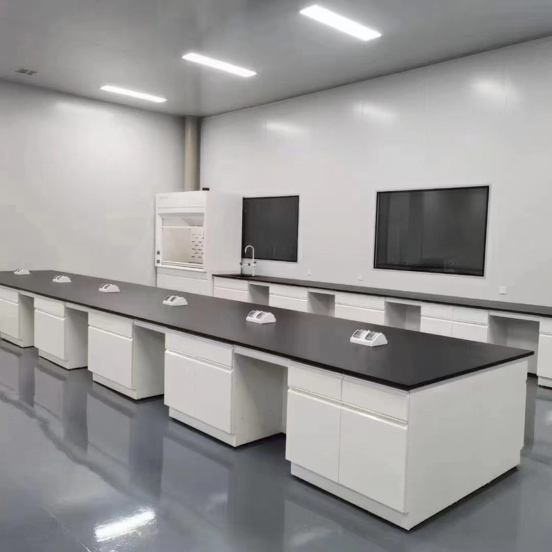 江苏实验室边台试验台工作台中央台操作台全钢实验台化学桌钢木台