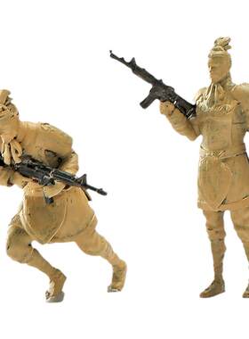 1:64持枪秦兵马俑战士武器小兵微缩人偶模型场景沙盘小人手办摆件