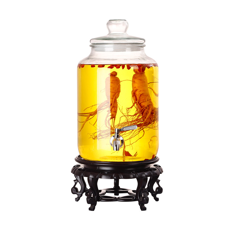 泡酒玻璃瓶带龙头10斤20斤酵素密封泡酒瓶泡菜酒坛子百香果泡酒罐