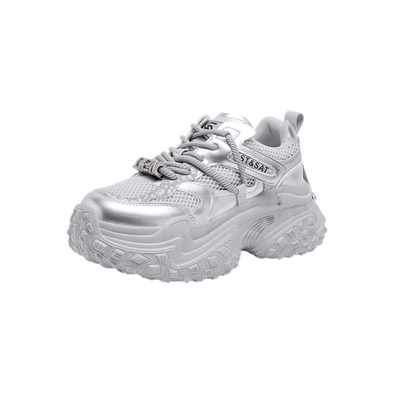 星期六老爹鞋女款2025新款秋冬季爆款厚底增高女鞋女士休闲运动鞋