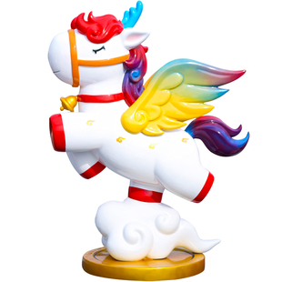 马年卡通新年生肖马雕塑商场美陈文旅街区打卡摆件户外景区公园林