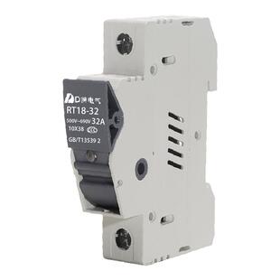 D牌电气 RT18熔断器 R015熔芯保险丝 融断器底座 32A阻燃带指示灯