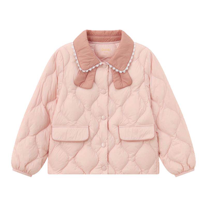笛莎旗舰店女童羽绒服2025秋冬装新款女大童儿童轻薄外套薄款迪莎