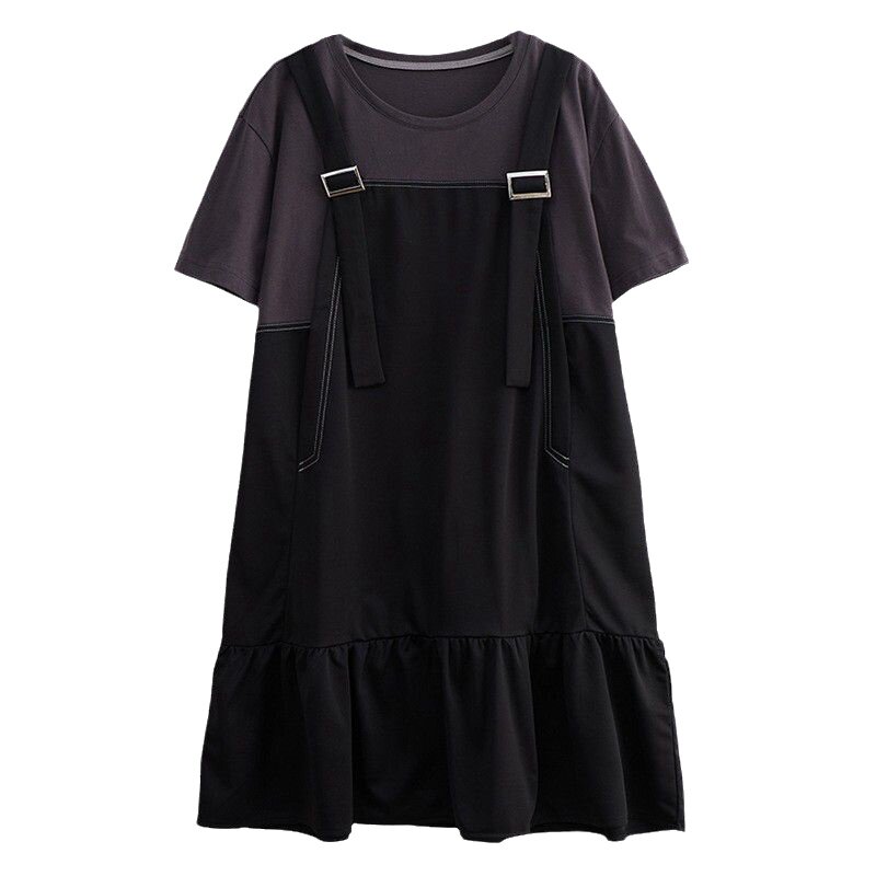 大码女装背带连衣裙女