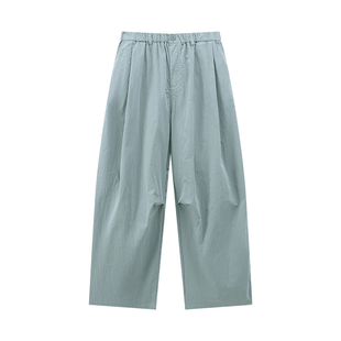 江南先生NewJNXS梭织双打褶宽松阔腿工装裤春简约百搭休闲裤男女