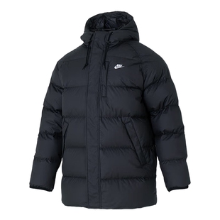 耐克中长款羽绒服650蓬男新拒水保暖夹克连帽运动外套IB2974-010
