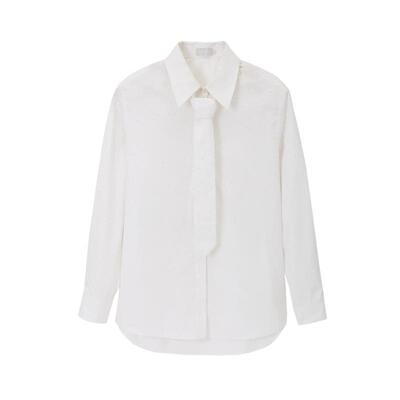 REVAN芮范设计师款磨毛感珍珠满烫衬衫RM90902001