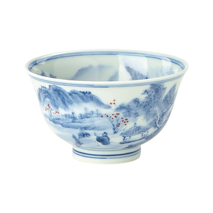 景德镇官方陶瓷手工青花功夫茶杯主人杯内外手绘茶具品茗自用中式