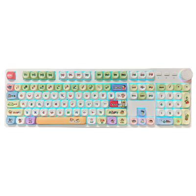 MOA高度蜡笔小新主题键帽PBT热升华87键工艺98适配十字轴机械键盘