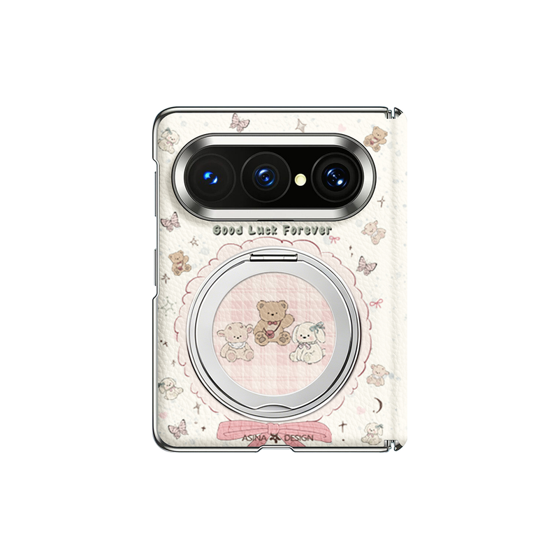 布偶心事适用华为PuraXMax手机壳磁吸带支架小折叠PURA典藏版X全包Max中轴保护套防摔女purax2可爱新款高级感
