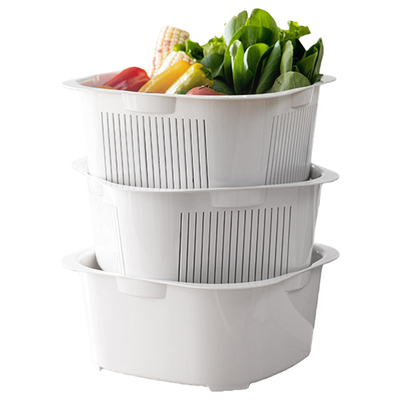 霜山双层沥水篮洗菜篮