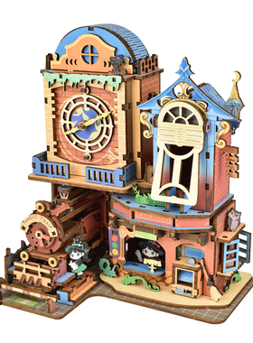 手工榫卯3D拼装小屋积木礼物