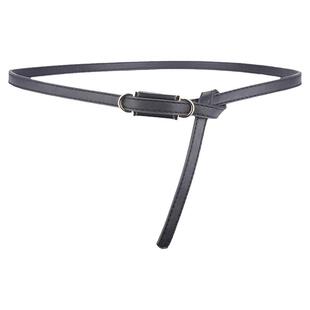 夏天时尚百搭毛衣腰带配饰女士打结装饰黑色细皮带配连衣裙子收腰