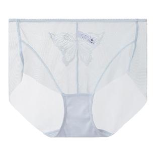 安莉芳专柜新品时尚网纱通透性感低腰三角裤女士舒适内裤E201070