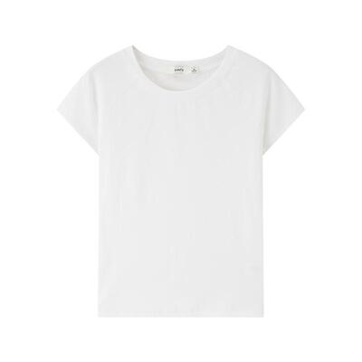 三福修身纯色短袖女2026新款夏季简约休闲圆领t恤插肩袖上衣女装