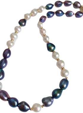 混搭短项链玩美匣子巴洛克珍珠