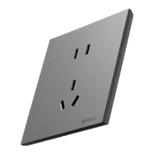 公牛蝶翼超薄G57开关插座五孔插座16a面板86型usb暗装家用远山灰