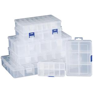 德力西多格零件盒电子元件分类透明塑料样品盒螺丝配件工具收纳盒