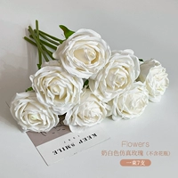 1 букет [7 цветов] молочно-белые розы [случайно отправленные духи]