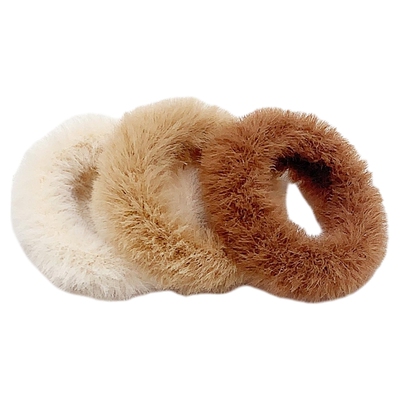 毛绒丸子头头绳毛茸茸发圈森系