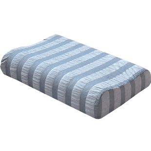 a类全棉水洗棉泡泡纱乳胶枕套单件60x40记忆枕套50x30定制