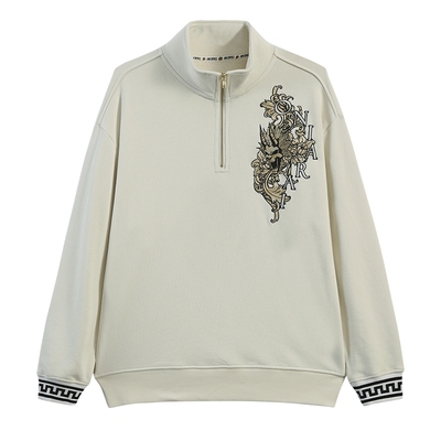 半开衫鬼洗LOGO秋季套头卫衣