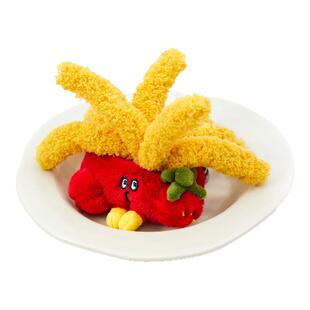 啰嘎啰嘎logaloga薯条公仔玩偶毛绒玩具可爱创意礼物送女朋友