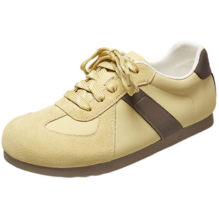 意尔康德训鞋女2026春秋季款休闲透气平底阿甘鞋复古软底运动鞋