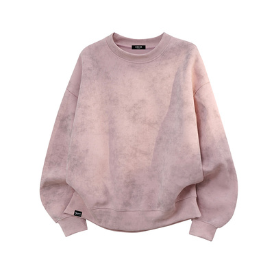 it：FIVECM粉色晕染加绒卫衣男女