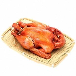 诸城正宗卤味熏鸡山东特产五香烟熏整只烧鸡开袋即食真空扒鸡熟食