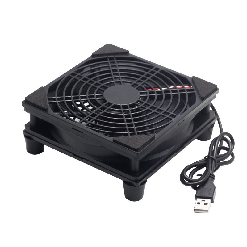 路由器散热风扇架5V USB风扇机顶盒宽带猫散热 AC88U R7000等适用