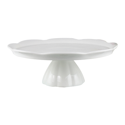 欧式陶瓷纯白高脚盘婚礼生日聚会