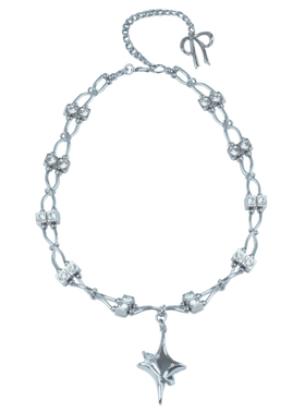 星链复古未来藤曼十字星锁骨链